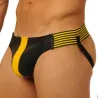  Jockstrap Fist Leather Jaune
